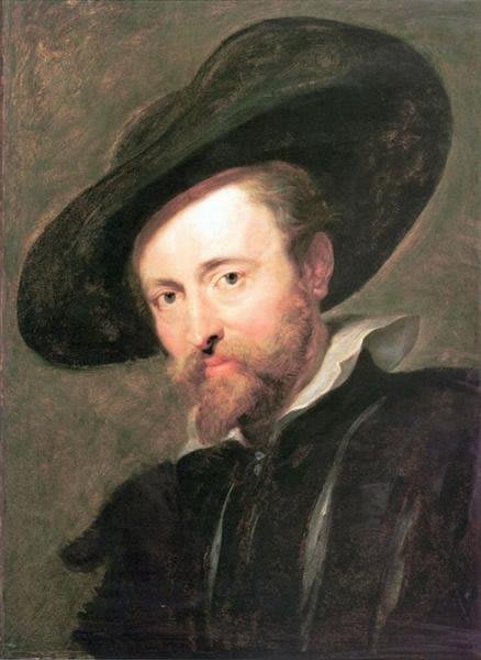 Autoritratto di Peter Paul Rubens, dove l'artista mostra un'espressione pensierosa e un abbigliamento sobrio.