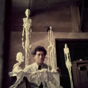 Alberto Giacometti em seu estúdio