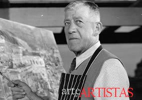 Pintura expressionista a óleo de Oskar Kokoschka, retratando figura humana em tons sombrios e intensos, com expressão angustiada.