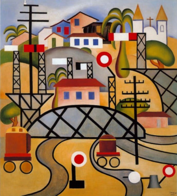 Tarsila do Amaral - Central Railway of Brazil (Estrada de Ferro Central do Brasil)