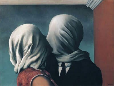 Les Amants II. René Magritte. 1928 - Peinture à l'huile (54 cm x 73 cm)