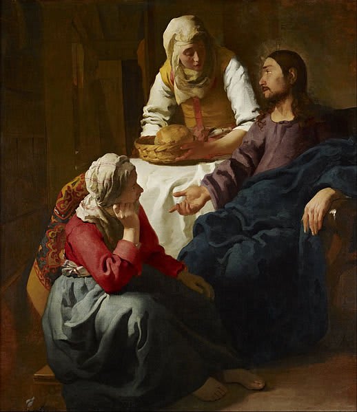 Johannes Vermeer - Cristo en casa de Marta y María
