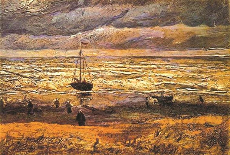 Vista de la Playa de Scheveningen: Vincent van Gogh