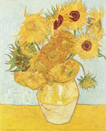 Vincent van Gogh: Doce Girasoles en un jarrón