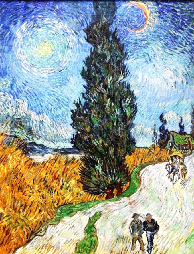 Camino con Cipreses y Estrella. Vincent van Gogh