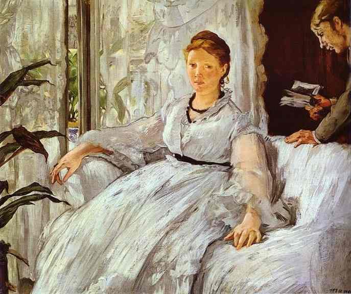 La Lectura. Édouard Manet. 1865-1873 - óleo sobre lienzo (74 x 61 cm) - Ubicación: Museo de Orsay, París (Francia)