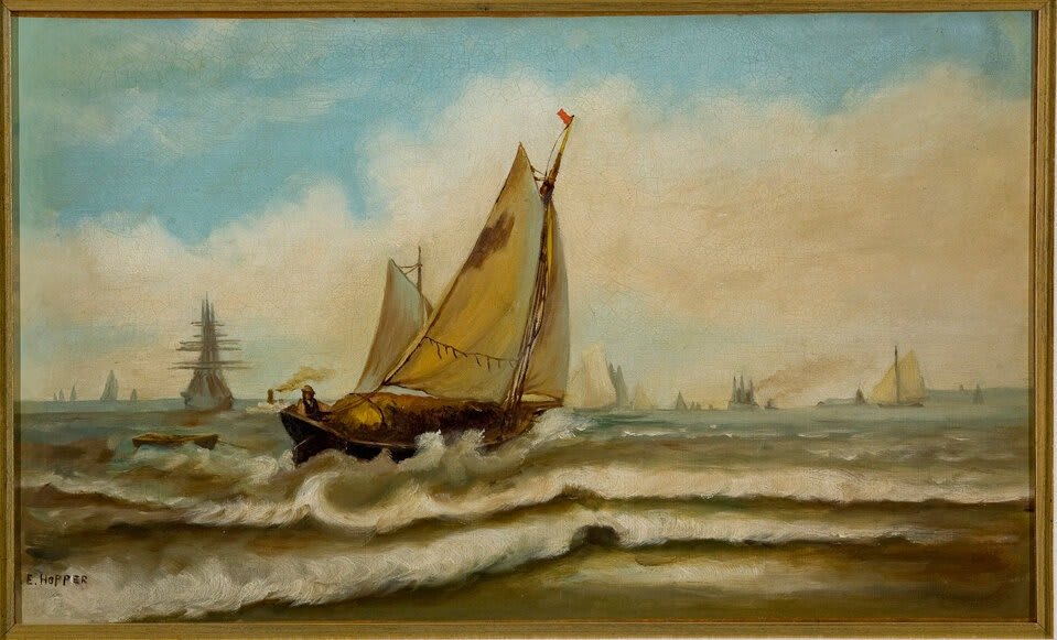 Navires. Edward Hopper - vers 1898
