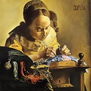 The Lacemaker (after Vermeer). Salvador Dali. 1955 - Johannes Vermeer