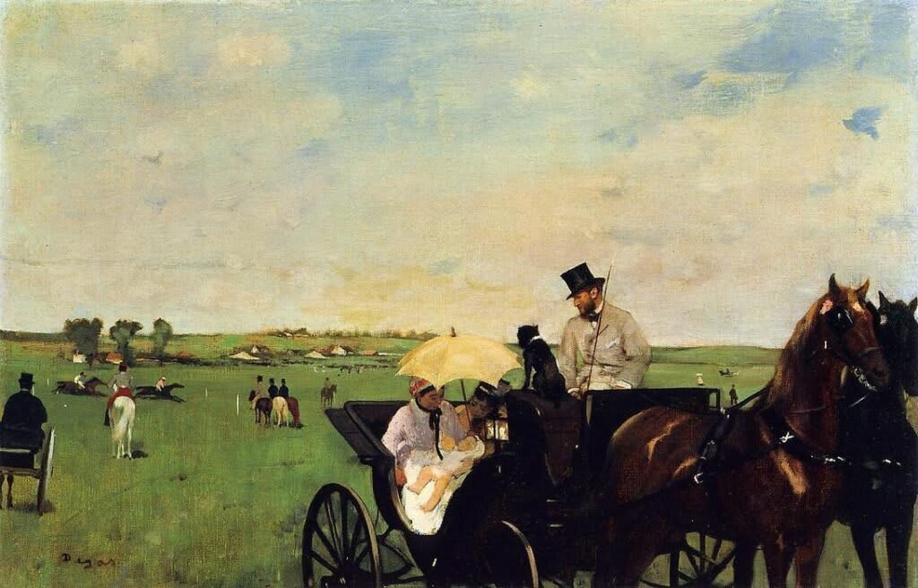 Carriage at the Races by Edgar Degas