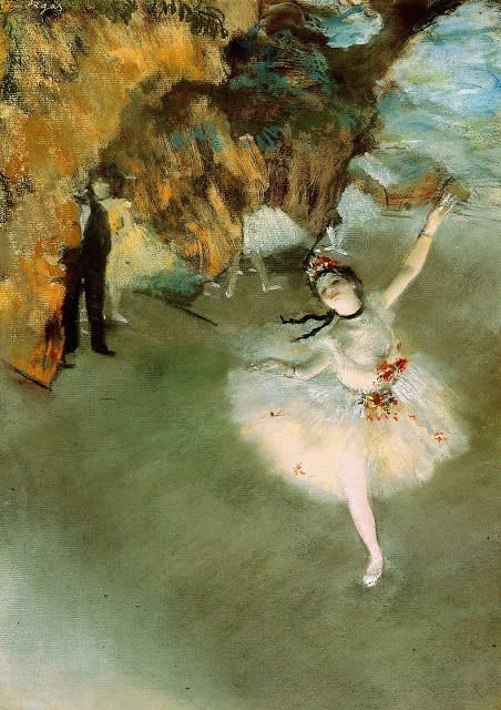 The Star. Edgar Degas. 1877 - Pastel on Cardboard (58x42cm) - Location: Musée d'Orsay, Paris