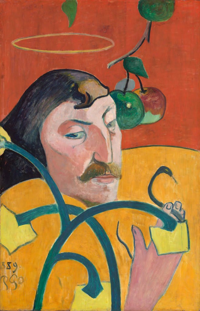 Self-Portrait with Halo. 1889. Oil on Wood (79x51cm) - Location: National Gallery of Washington, USA