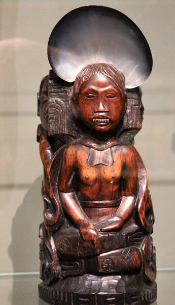 Idol with Shell. Wooden sculpture by Paul Gauguin. 1892. Musee d'Orsay
