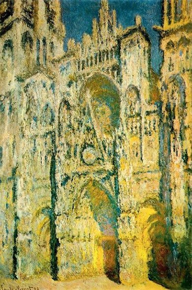 La Cathédrale de Rouen au soleil. Tableau de Claude Monet, 1894. Musée d'Orsay, Paris.