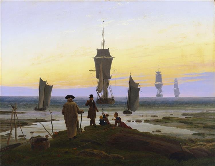 Peinture Les Âges de la Vie, par Caspar David Friedrich, 1835. Huile sur toile, exposée au Musée des Beaux-Arts de Leipzig.