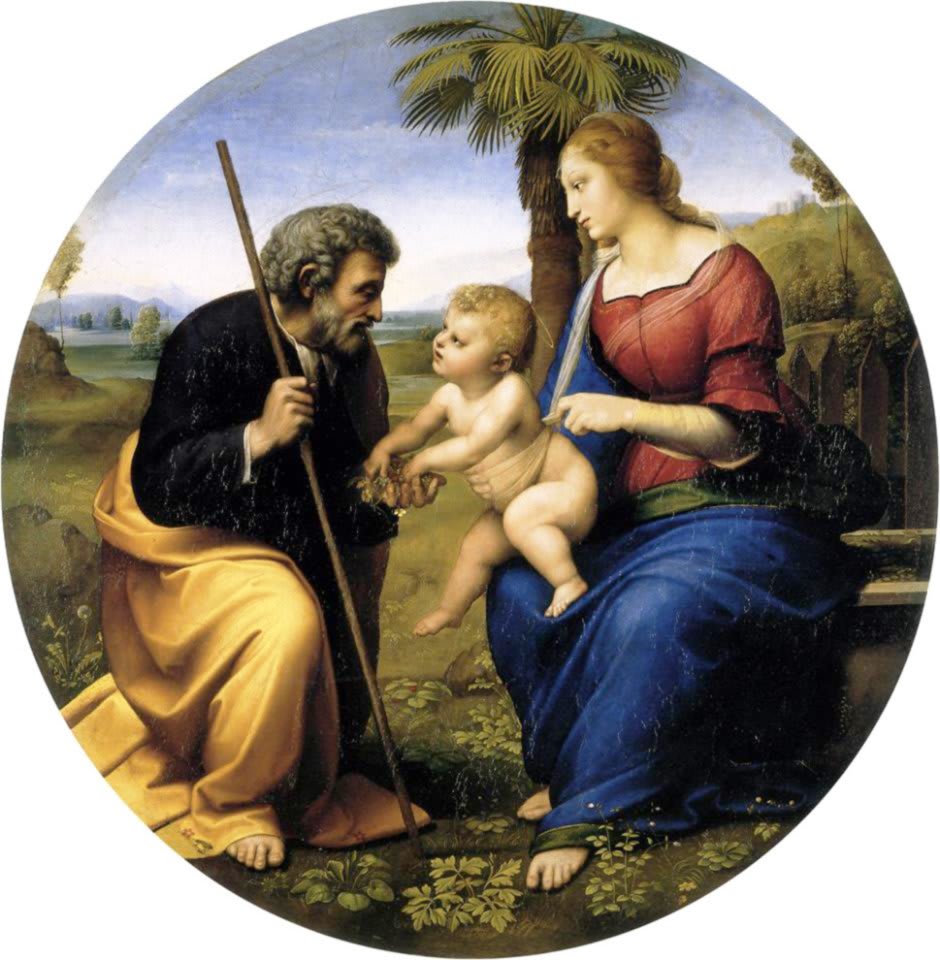 La Sainte Famille à la Palme. Raphaël Sanzio.