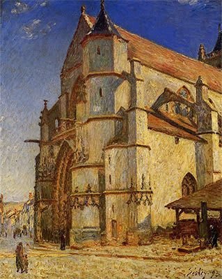 L'Église de Moret, Soleil du matin. Alfred Sisley. 1893
