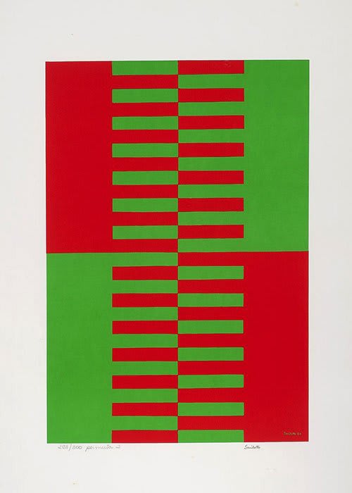 Litografia Permuta 2 di Luiz Sacilotto, del 1954