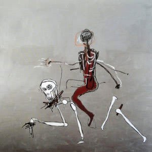 Jean-Michel Basquiat - Cavalcare con la Morte