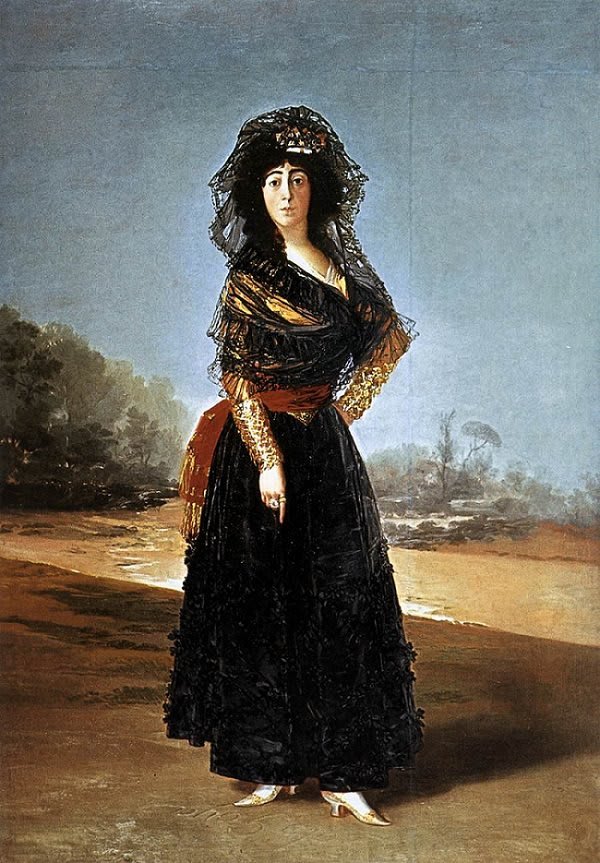 La Duquesa Negra. Retrato de Francisco de Goya de 1797.