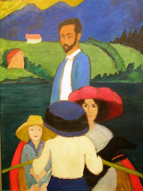 Kandinsky y Erma Bossi en la mesa, Gabriele Münter