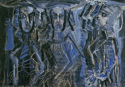 Mujer con Sombrero Negro. Iberê Camargo. 1984