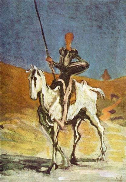 Don Quijote y Sancho Panza de Honoré Daumier, 1865-1870