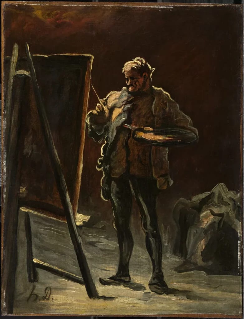 Un Artista (autorretrato) de Honoré Daumier, 1875