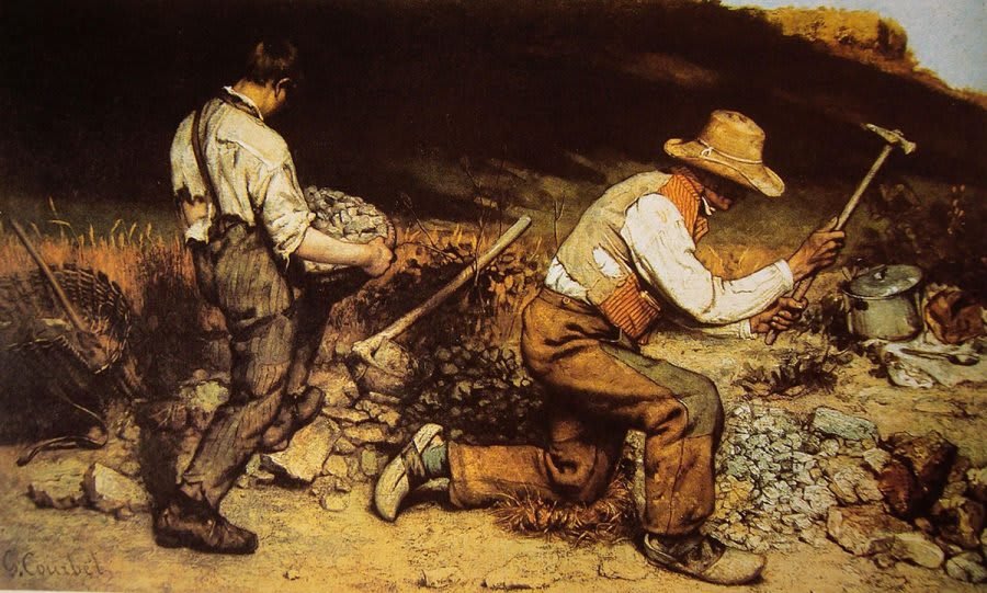 Los Picapedreros de Gustave Courbet