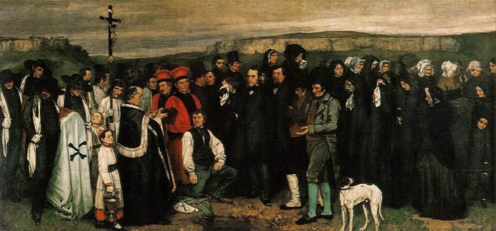 Un entierro en Ornans de Gustave Courbet