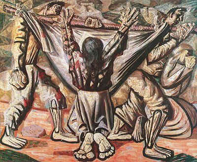 Entierro en la Red, cuadro de Candido Portinari.