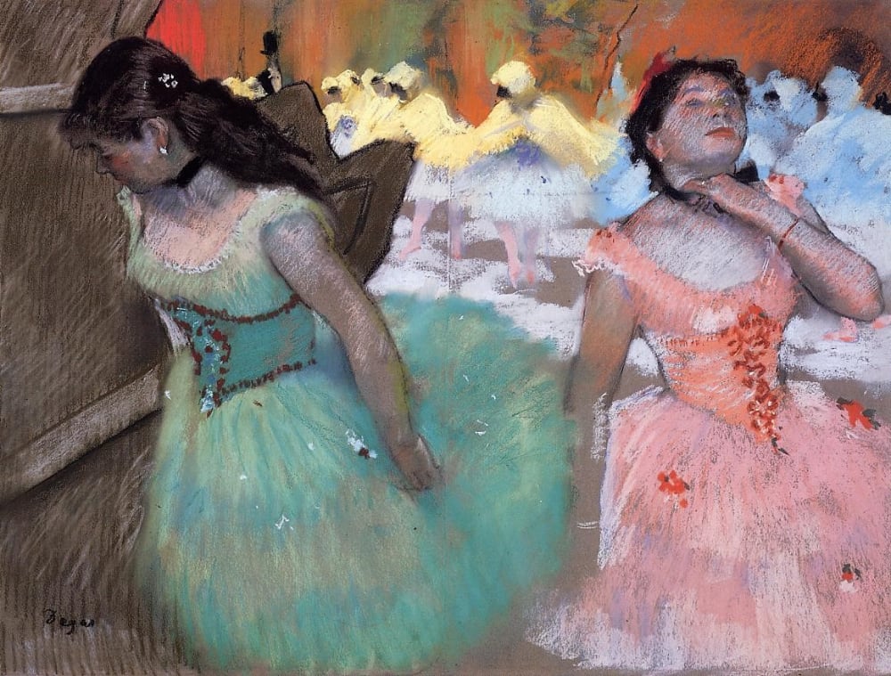 La entrada de las bailarinas enmascaradas. Edgar Degas. 1879-1882
