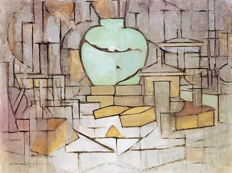 Naturaleza Muerta con Jarrón de Jengibre II de Piet Mondrian.