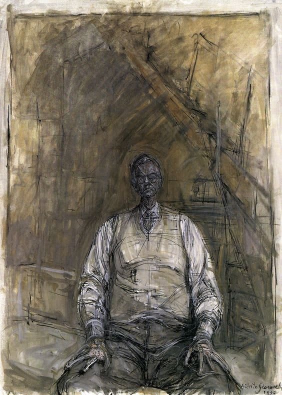 Retrato de David Thompson. Alberto Giacometti. 1957.