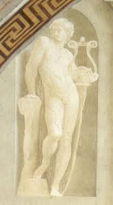 Estatua de Apolo en la Escuela de Atenas