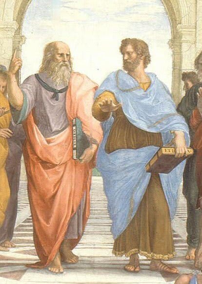 Platón y Aristóteles en el punto de fuga de la Escuela de Atenas