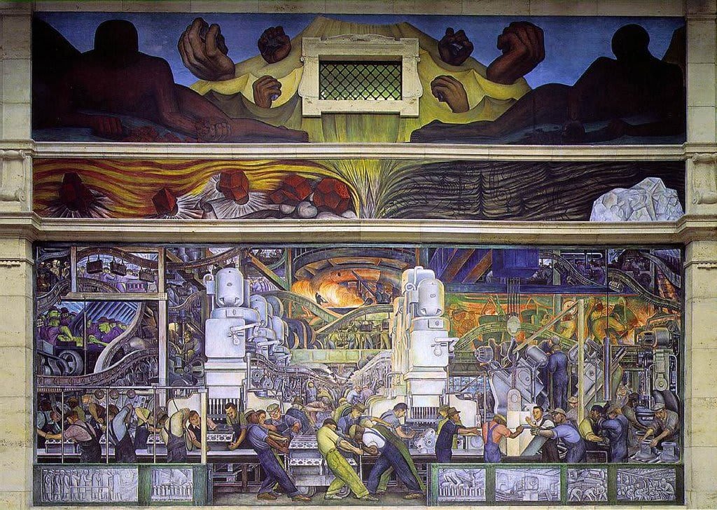 Mural Industria de Detroit (Mural Norte) de Diego Rivera, 1932-33