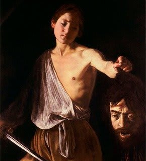 David con la Cabeza de Goliat. Pintura de Caravaggio.