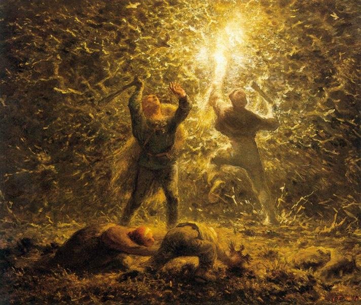 La Chasse aux oiseaux de nuit de Jean-François Millet, une scène nocturne de 1874