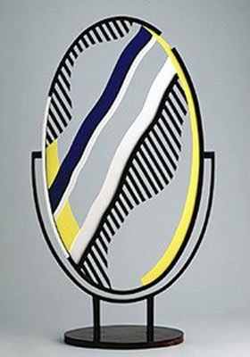 Œuvre Espelho I (Miroir I) de Roy Lichtenstein, 1977, une représentation stylisée d'un miroir.