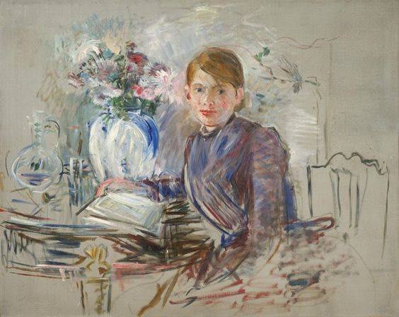 Paule Gobillard à la Potiche, par Berthe Morisot