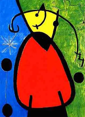 Pintura de Joan Miró, serie Blue