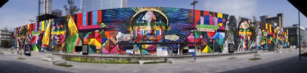 Biografía de Eduardo Kobra - MURAL ETNIAS – Todos Somos Uno (Pueblos nativos de los cinco continentes) – Eduardo Kobra. 2016: Para conmemorar las Olimpíadas de Brasil en 2016, Kobra realizó el mural 