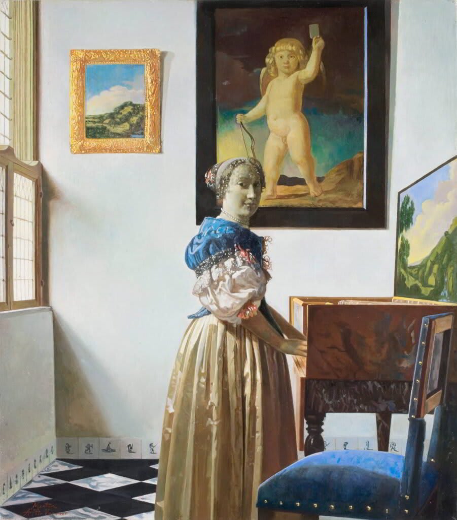 Johannes Vermeer - Dame debout jouant du virginal