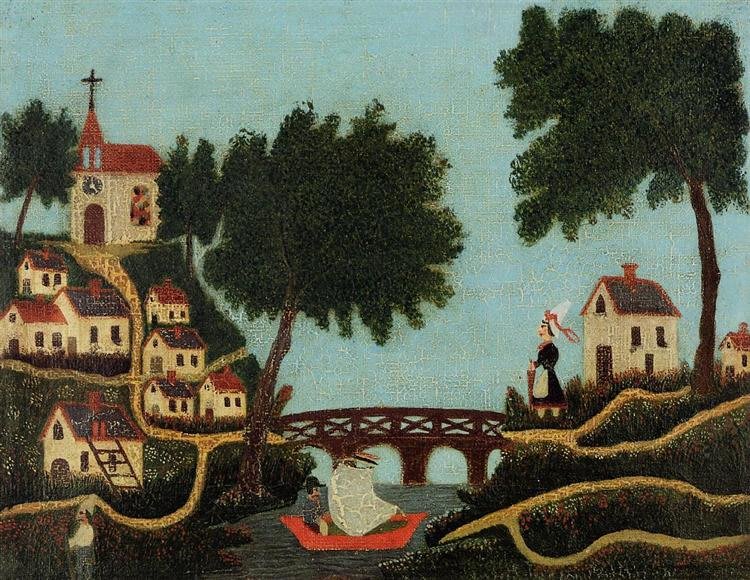 Landscape with Bridge. Henri Rousseau. 1877