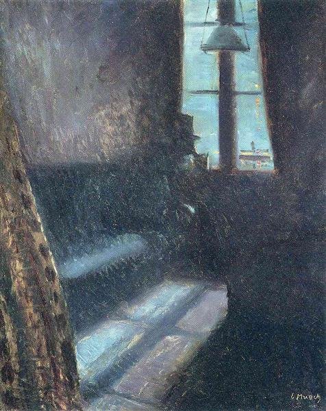 Night in Saint Cloud. 1890 - Oil on Canvas (64.5 x 54 cm) - Location: National Gallery, Oslo (Norway)