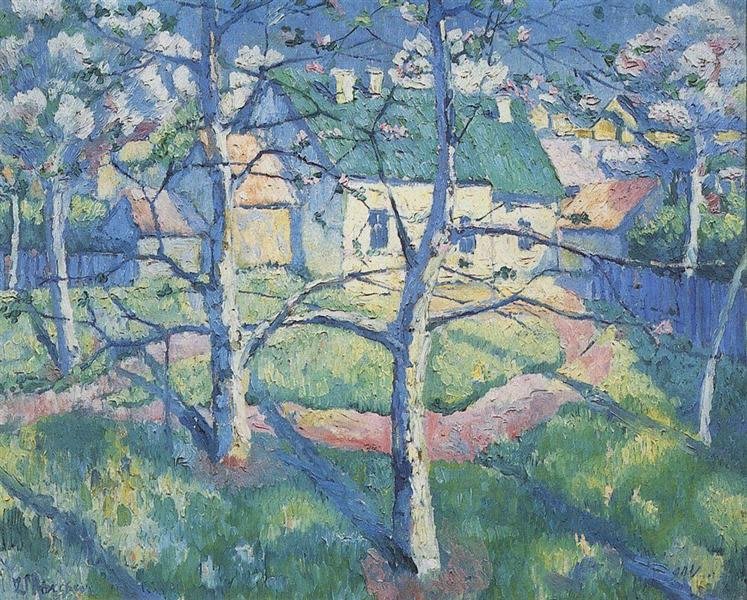 Pintura Manzanos en Flor de Kazimir Malevich
