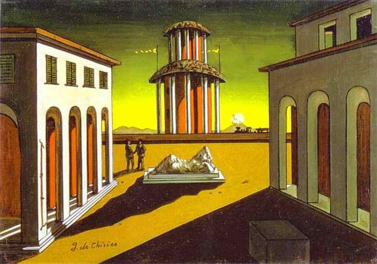 Piazza d'Italia, dipinto a olio su tela di Giorgio de Chirico del 1913