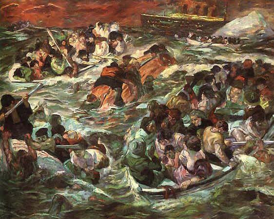 Naufrage du Titanic. Max Beckmann. 1912