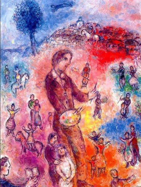 Artista en un festival. Marc Chagall. 1982