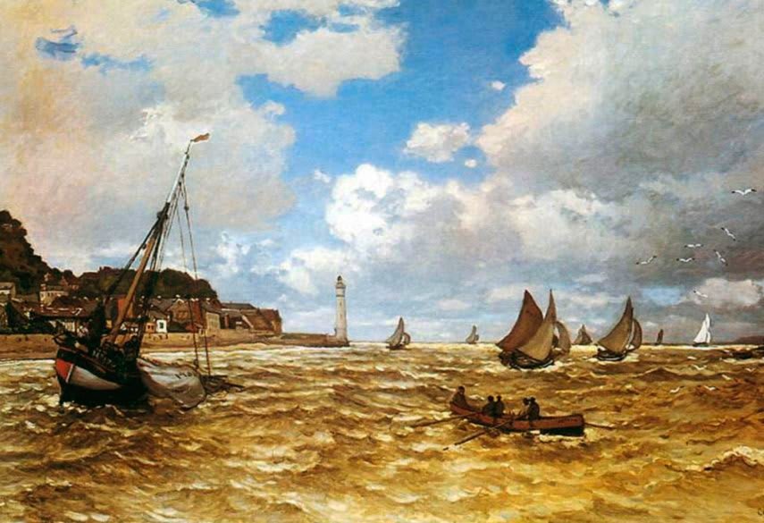 Río Sena en Honfleur. Claude Monet.